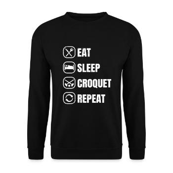 Croquet - Unisex Sweatshirt - black - Front - Alina (178cm) & Michal (187cm)