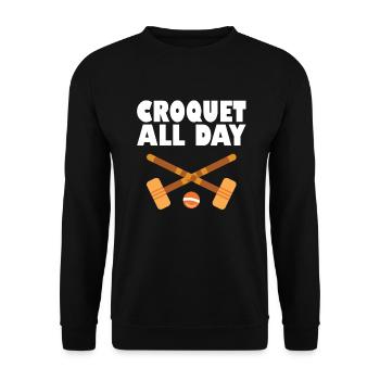 Croquet - Unisex Sweatshirt - black - Front - Alina (178cm) & Michal (187cm)