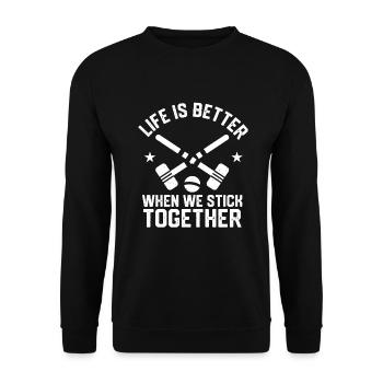 Croquet - Unisex Sweatshirt - black - Front - Alina (178cm) & Michal (187cm)