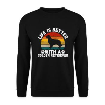 Cadeaux Golden Retriever - Sweat-shirt Unisexe - noir - Devant - Alina (178cm) & Michal (187cm)