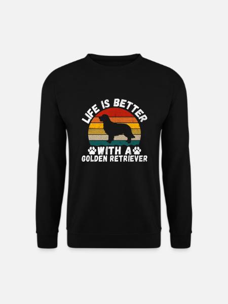 Cadeaux Golden Retriever - Sweat-shirt Unisexe - noir