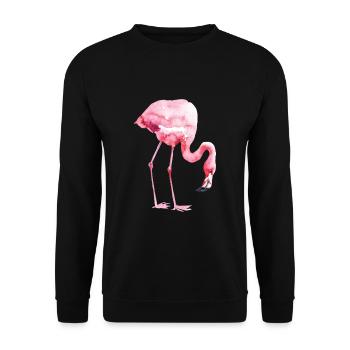 Flamingo - Unisex Sweatshirt - black - Front - Alina (178cm) & Michal (187cm)