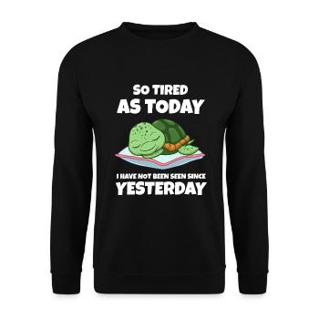 Schlafen Süß Geschenk - Unisex Pullover - Schwarz - Vorne - Alina (178cm) & Michal (187cm)