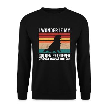 Golden Retriever Gifts - Unisex Sweatshirt - black - Front - Alina (178cm) & Michal (187cm)