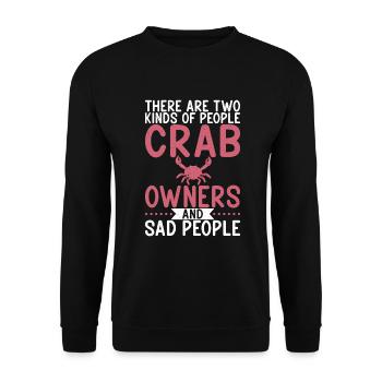 Cadeaux Crab Lover - Sweat-shirt Unisexe - noir - Devant - Alina (178cm) & Michal (187cm)