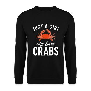 Krabbenliebhaber Geschenke - Unisex Pullover - Schwarz - Vorne - Alina (178cm) & Michal (187cm)