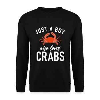 Krabbenliebhaber Geschenke - Unisex Pullover - Schwarz - Vorne - Alina (178cm) & Michal (187cm)