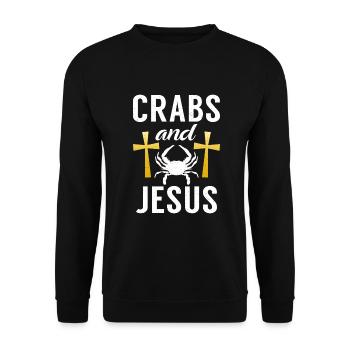 Cadeaux Crab Lover - Sweat-shirt Unisexe - noir - Devant - Alina (178cm) & Michal (187cm)