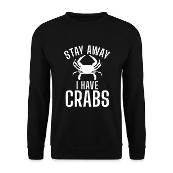 Cadeaux Crab Lover - Sweat-shirt Unisexe - noir - Devant - Alina (178cm) & Michal (187cm)