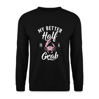 Krabbenliebhaber Geschenke - Unisex Pullover - Schwarz - Vorne - Alina (178cm) & Michal (187cm)