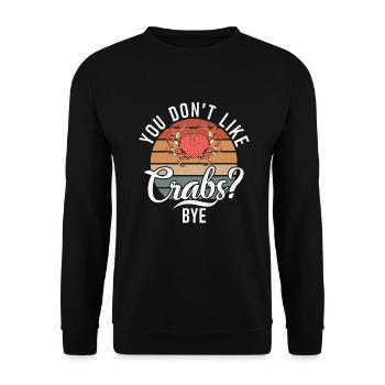 Cadeaux Crab Lover - Sweat-shirt Unisexe - noir - Devant - Alina (178cm) & Michal (187cm)