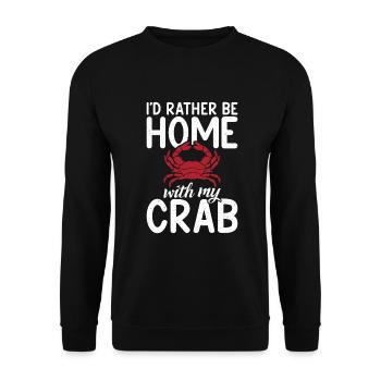 Krabbenliebhaber Geschenke - Unisex Pullover - Schwarz - Vorne - Alina (178cm) & Michal (187cm)