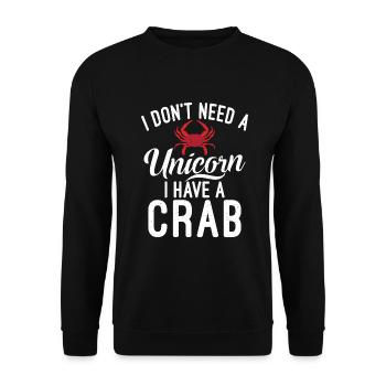 Cadeaux pour les amateurs de crabe - Sweat-shirt Unisexe - noir - Devant - Alina (178cm) & Michal (187cm)