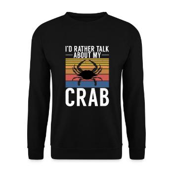 Krabbenliebhaber Geschenke - Unisex Pullover - Schwarz - Vorne - Alina (178cm) & Michal (187cm)