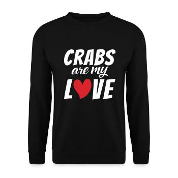 Krabbenliebhaber Geschenke - Unisex Pullover - Schwarz - Vorne - Alina (178cm) & Michal (187cm)