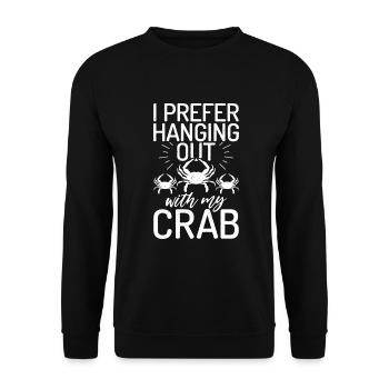 Cadeaux Crab Lover - Sweat-shirt Unisexe - noir - Devant - Alina (178cm) & Michal (187cm)