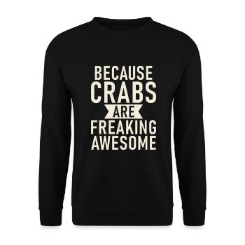 Krabbenliebhaber Geschenke - Unisex Pullover - Schwarz - Vorne - Alina (178cm) & Michal (187cm)