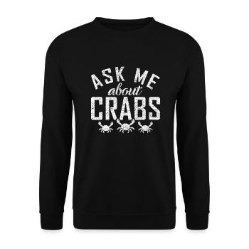 Krabbenliebhaber Geschenke - Unisex Pullover - Schwarz - Vorne - Alina (178cm) & Michal (187cm)