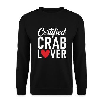 Cadeaux Crab Lover - Sweat-shirt Unisexe - noir - Devant - Alina (178cm) & Michal (187cm)