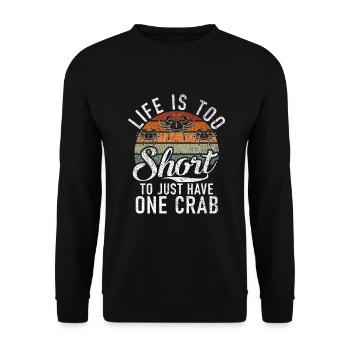 Krabbenliebhaber Geschenke - Unisex Pullover - Schwarz - Vorne - Alina (178cm) & Michal (187cm)