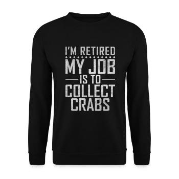 Cadeaux Crab Lover - Sweat-shirt Unisexe - noir - Devant - Alina (178cm) & Michal (187cm)