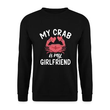 Cadeaux Crab Lover - Sweat-shirt Unisexe - noir - Devant - Alina (178cm) & Michal (187cm)