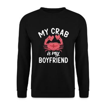 Cadeaux Crab Lover - Sweat-shirt Unisexe - noir - Devant - Alina (178cm) & Michal (187cm)