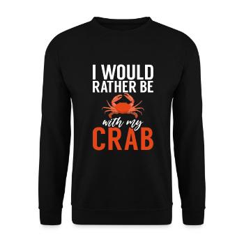 Cadeaux Crab Lover - Sweat-shirt Unisexe - noir - Devant - Alina (178cm) & Michal (187cm)