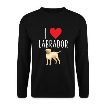 Cadeaux amoureux du Labrador - Sweat-shirt Unisexe - noir - Devant - Alina (178cm) & Michal (187cm)