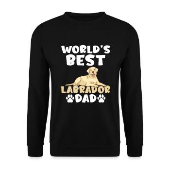 Labrador Liebhaber Geschenke - Unisex Pullover - Schwarz - Vorne - Alina (178cm) & Michal (187cm)
