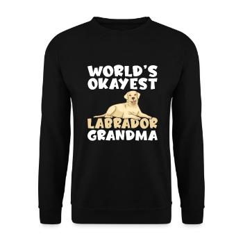 Labrador Liebhaber Geschenke - Unisex Pullover - Schwarz - Vorne - Alina (178cm) & Michal (187cm)