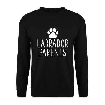 Labrador Liebhaber Geschenke - Unisex Pullover - Schwarz - Vorne - Alina (178cm) & Michal (187cm)