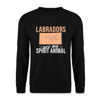 Cadeaux amoureux du Labrador - Sweat-shirt Unisexe - noir - Devant - Alina (178cm) & Michal (187cm)