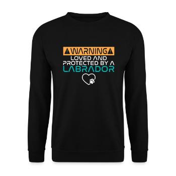 Labrador Liebhaber Geschenke - Unisex Pullover - Schwarz - Vorne - Alina (178cm) & Michal (187cm)