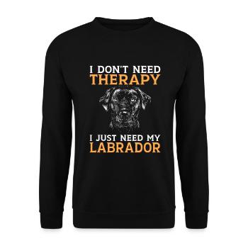 Cadeaux amoureux du Labrador - Sweat-shirt Unisexe - noir - Devant - Alina (178cm) & Michal (187cm)
