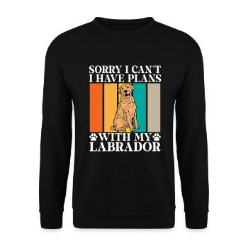 Labrador Liebhaber Geschenke - Unisex Pullover - Schwarz - Vorne - Alina (178cm) & Michal (187cm)