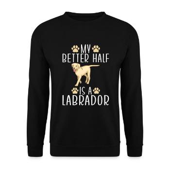 Cadeaux amoureux du Labrador - Sweat-shirt Unisexe - noir - Devant - Alina (178cm) & Michal (187cm)