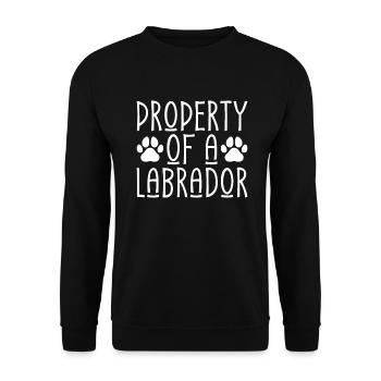 Labrador Liebhaber Geschenke - Unisex Pullover - Schwarz - Vorne - Alina (178cm) & Michal (187cm)