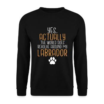Cadeaux amoureux du Labrador - Sweat-shirt Unisexe - noir - Devant - Alina (178cm) & Michal (187cm)