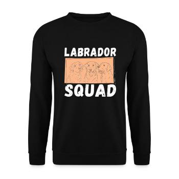 Labrador Liebhaber Geschenke - Unisex Pullover - Schwarz - Vorne - Alina (178cm) & Michal (187cm)