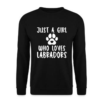 Cadeaux amoureux du Labrador - Sweat-shirt Unisexe - noir - Devant - Alina (178cm) & Michal (187cm)