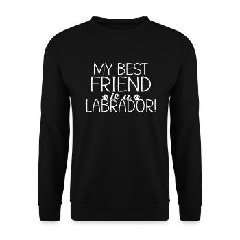 Cadeaux amoureux du Labrador - Sweat-shirt Unisexe - noir - Devant - Alina (178cm) & Michal (187cm)