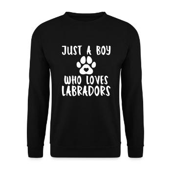 Labrador Liebhaber Geschenke - Unisex Pullover - Schwarz - Vorne - Alina (178cm) & Michal (187cm)