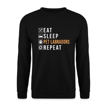 Cadeaux amoureux du Labrador - Sweat-shirt Unisexe - noir - Devant - Alina (178cm) & Michal (187cm)