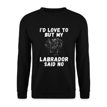 Labrador Liebhaber Geschenke - Unisex Pullover - Schwarz - Vorne - Alina (178cm) & Michal (187cm)
