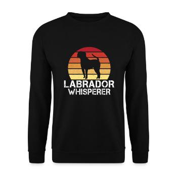 Labrador Liebhaber Geschenke - Unisex Pullover - Schwarz - Vorne - Alina (178cm) & Michal (187cm)