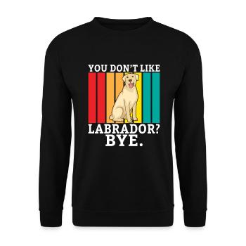 Cadeaux amoureux du Labrador - Sweat-shirt Unisexe - noir - Devant - Alina (178cm) & Michal (187cm)