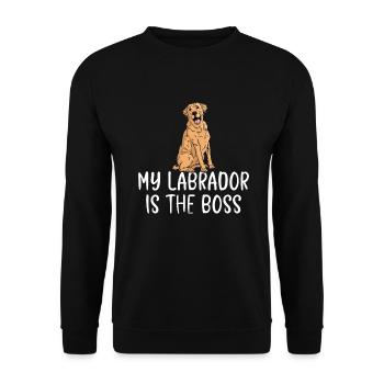 Labrador Liebhaber Geschenke - Unisex Pullover - Schwarz - Vorne - Alina (178cm) & Michal (187cm)