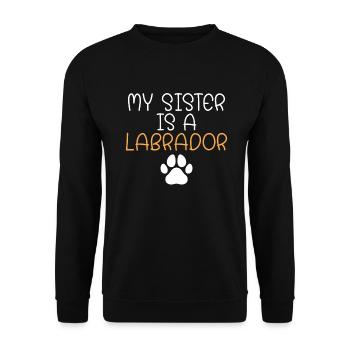 Cadeaux amoureux du Labrador - Sweat-shirt Unisexe - noir - Devant - Alina (178cm) & Michal (187cm)