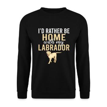 Cadeaux amoureux du Labrador - Sweat-shirt Unisexe - noir - Devant - Alina (178cm) & Michal (187cm)